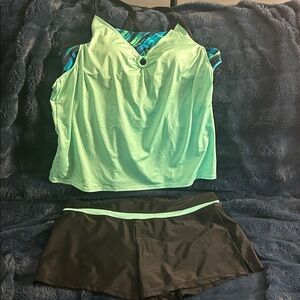 ZeroXposur Green and Black Sleepwear Set